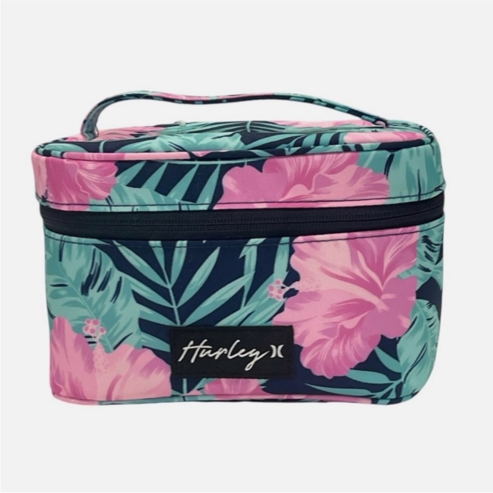 Hurley Pink and Blue Floral Bag obsidian Hibiscus Flowers Tropical Beach New NWT